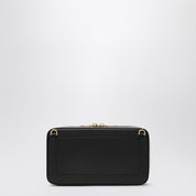 Bolso de hombro de piel negra con logotipo de Dolce &amp; Gabbana