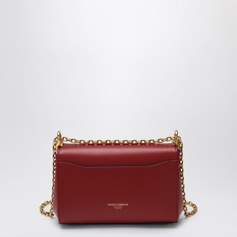 Dolce &amp; Gabbana Petit sac bandoulière rouge Marlene en cuir de veau