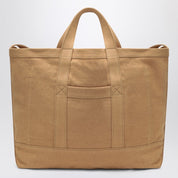 Tekla Beach bag in camel cotton