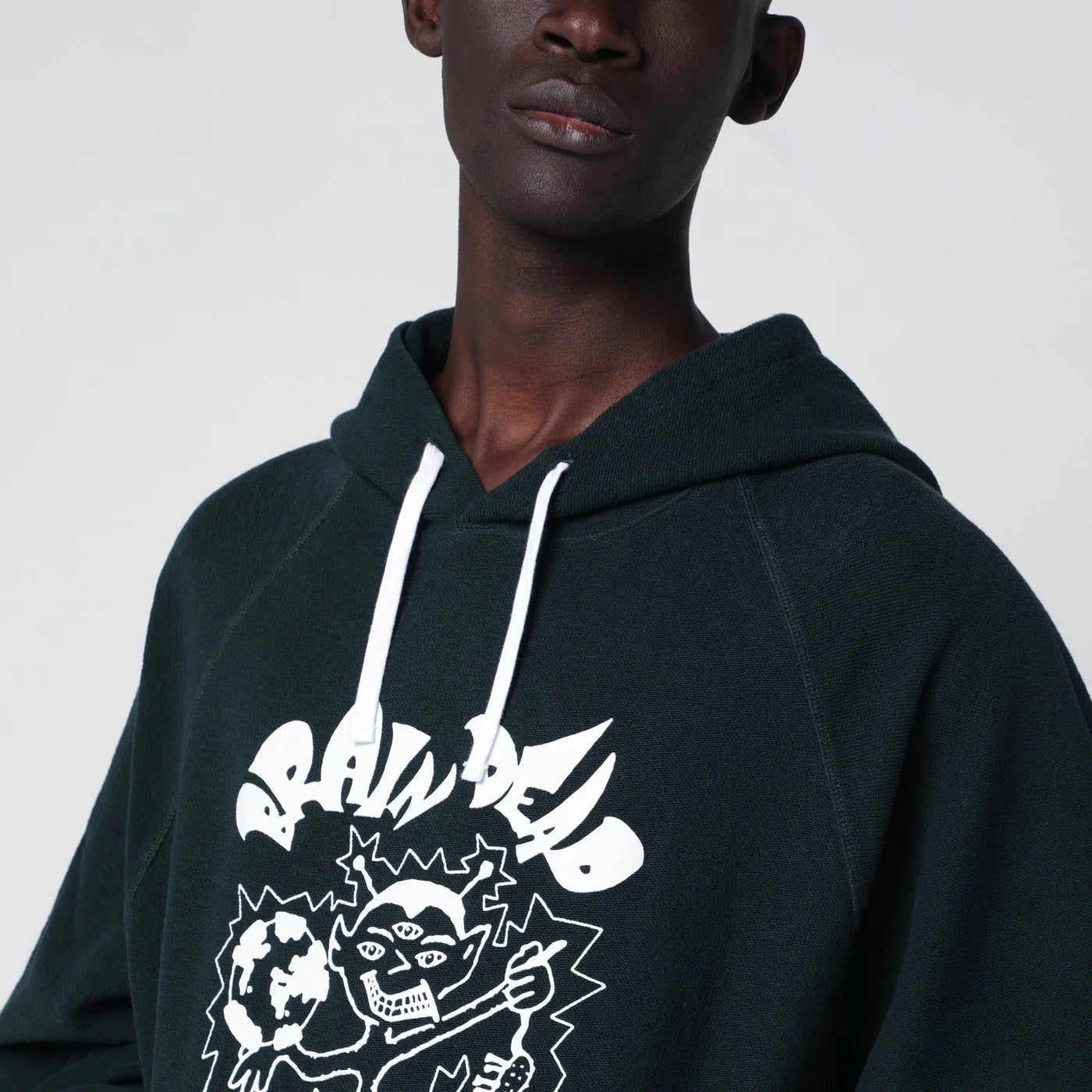 Brain Dead Forest Green Hoodie for Men - Topwear