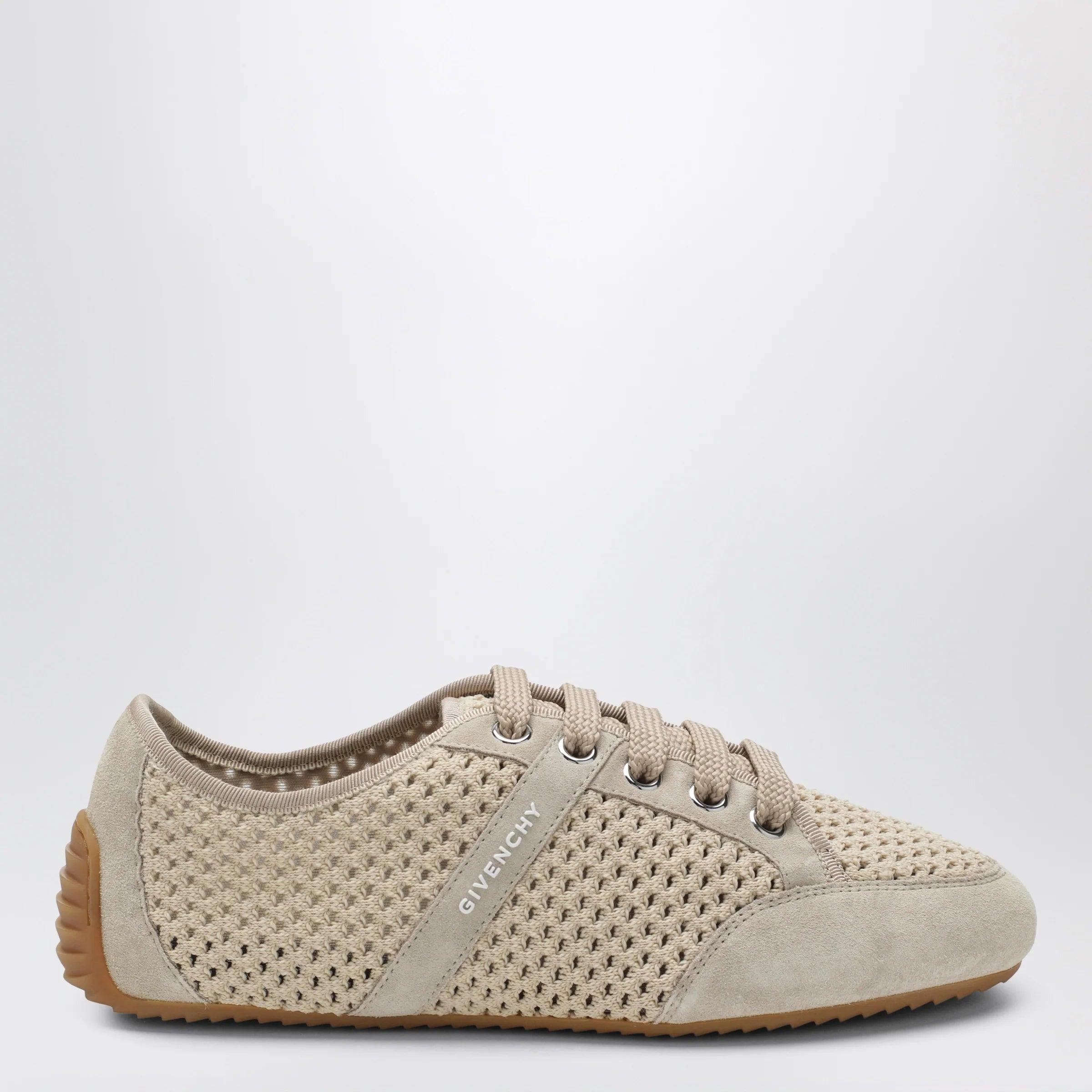 Givenchy Slim Sneakers in Mesh & Suede — Beige Women