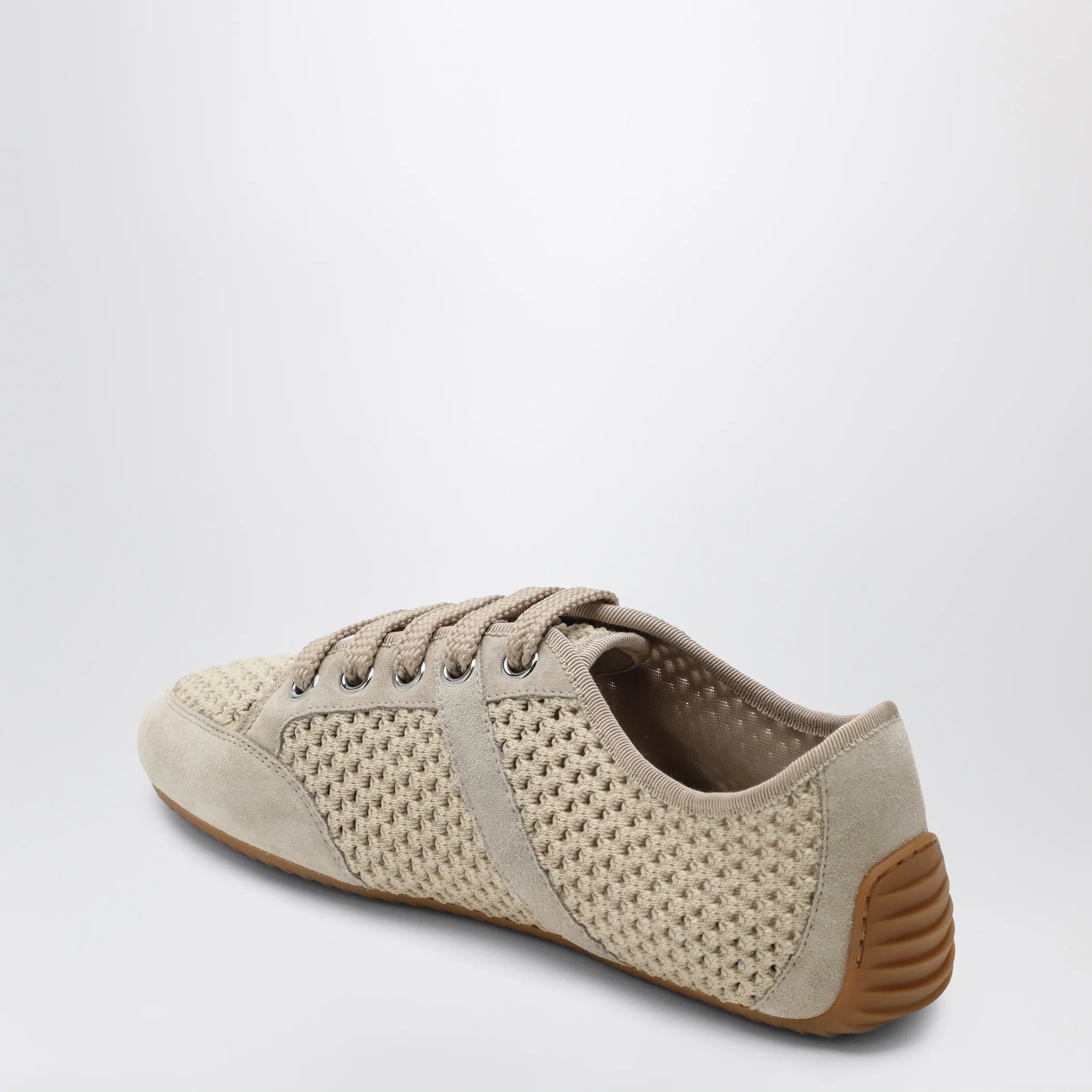 Givenchy Slim Sneakers in Mesh & Suede — Beige Women