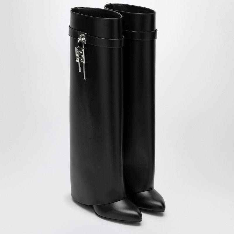 Givenchy Black leather Shark Lock boot
