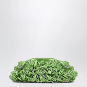 Hibourama Beatrix Apple Green Raffia Clutch — Handbag