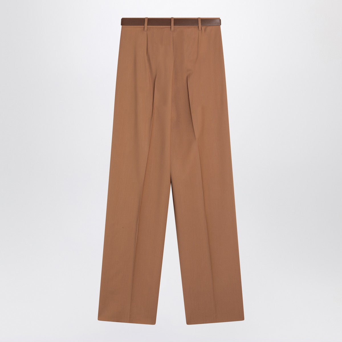Pantalones de lona de lana color avellana de Max Mara Studio