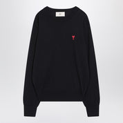 Ami Paris Night blue Ami De Coeur wool jumper