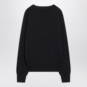 Ami Paris Night blue Ami De Coeur wool jumper