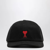 Ami Paris Black baseball cap with logo