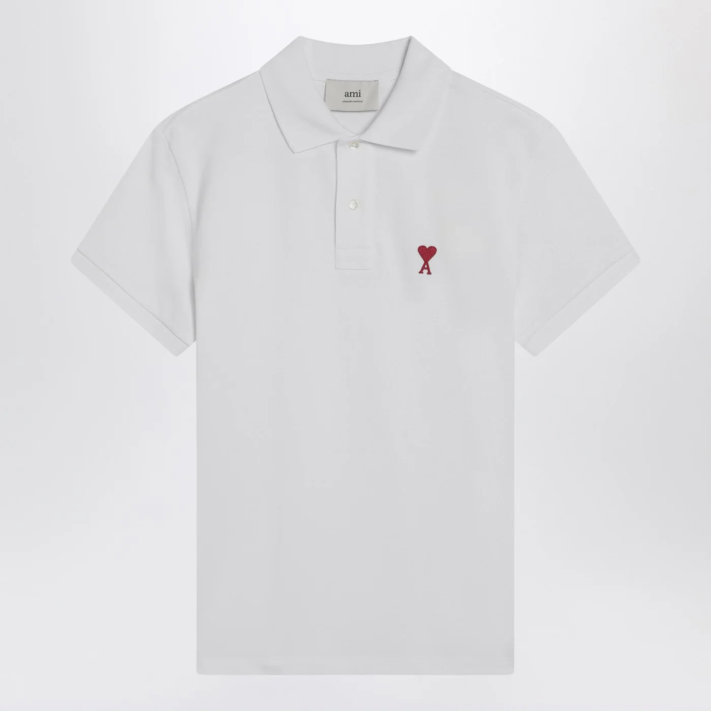 Ami Paris White Ami De Coeur polo shirt