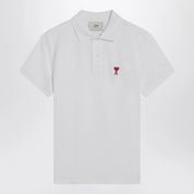 Ami Paris White Ami De Coeur polo shirt