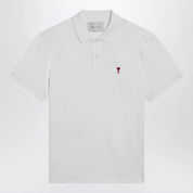 Ami Paris Ami De Coeur white polo shirt