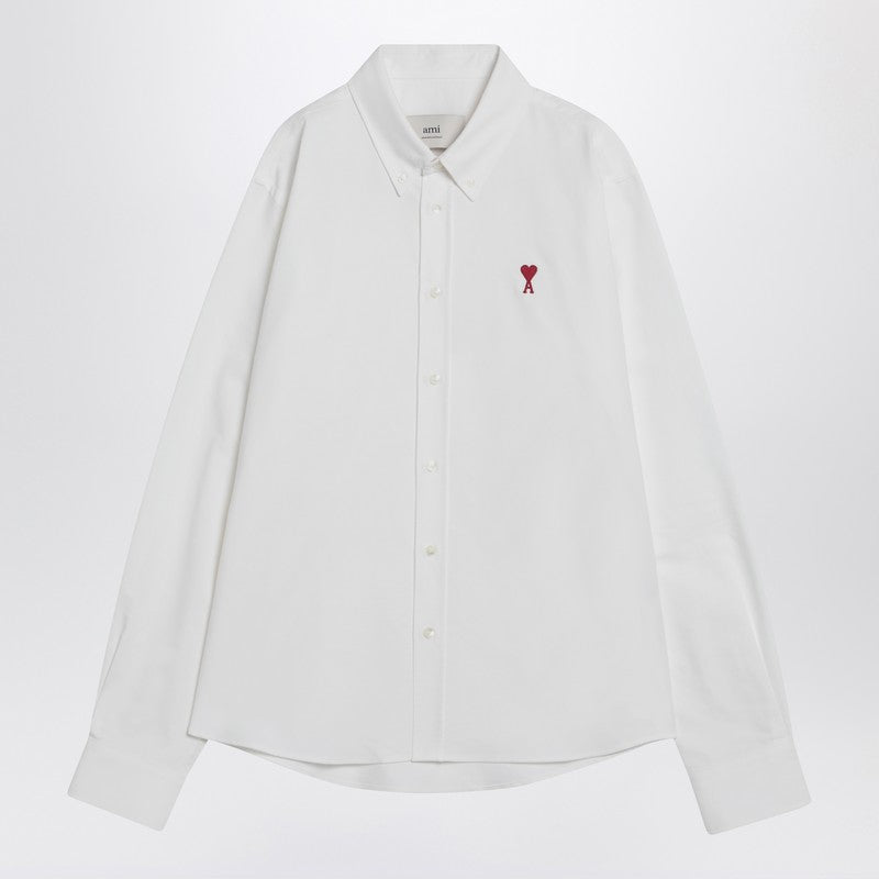 Ami Paris White Ami de Coeur shirt in cotton