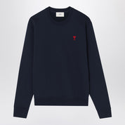 Ami Paris Ami De Coeur sweatshirt in organic cotton midnight blue