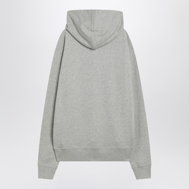 Ami Paris Sweat Ami De Coeur gris en coton biologique