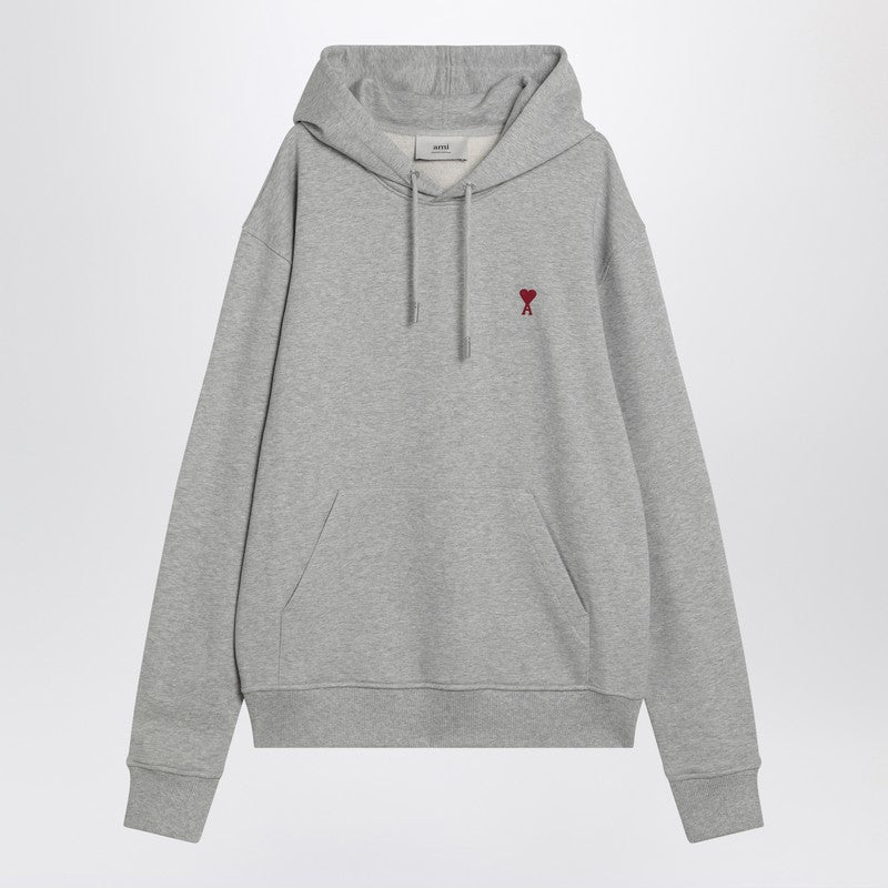 Ami Paris Ami De Coeur grey hoodie