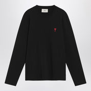 Ami Paris Black Ami De Coeur T-shirt