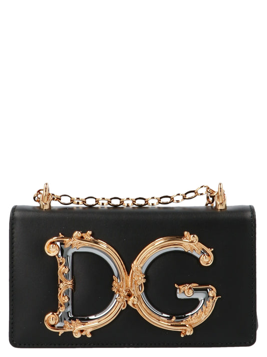 Dolce & Gabbana DG Girl Mini Crossbody Bag — Black