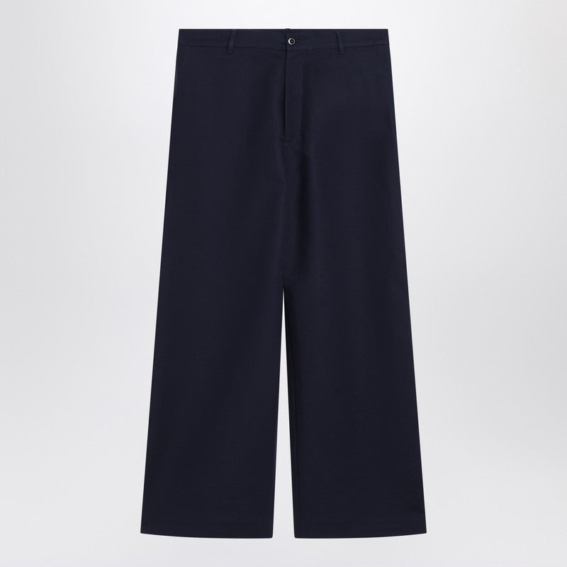 Acne Studios Navy blue satin trousers