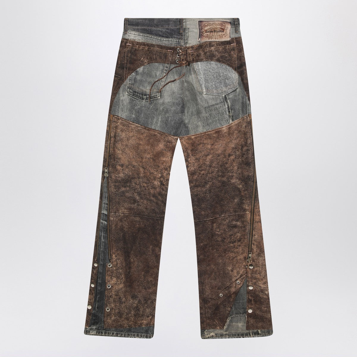 Acne Studios Jeans with Trompe L''Oeil print