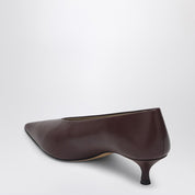 Le Monde Béryl Décolleté Babouche Chaton en Cuir Sang de Bœuf