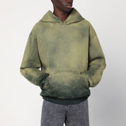 Basketcase Gallery Green/yellow gradient hoodie in cotton