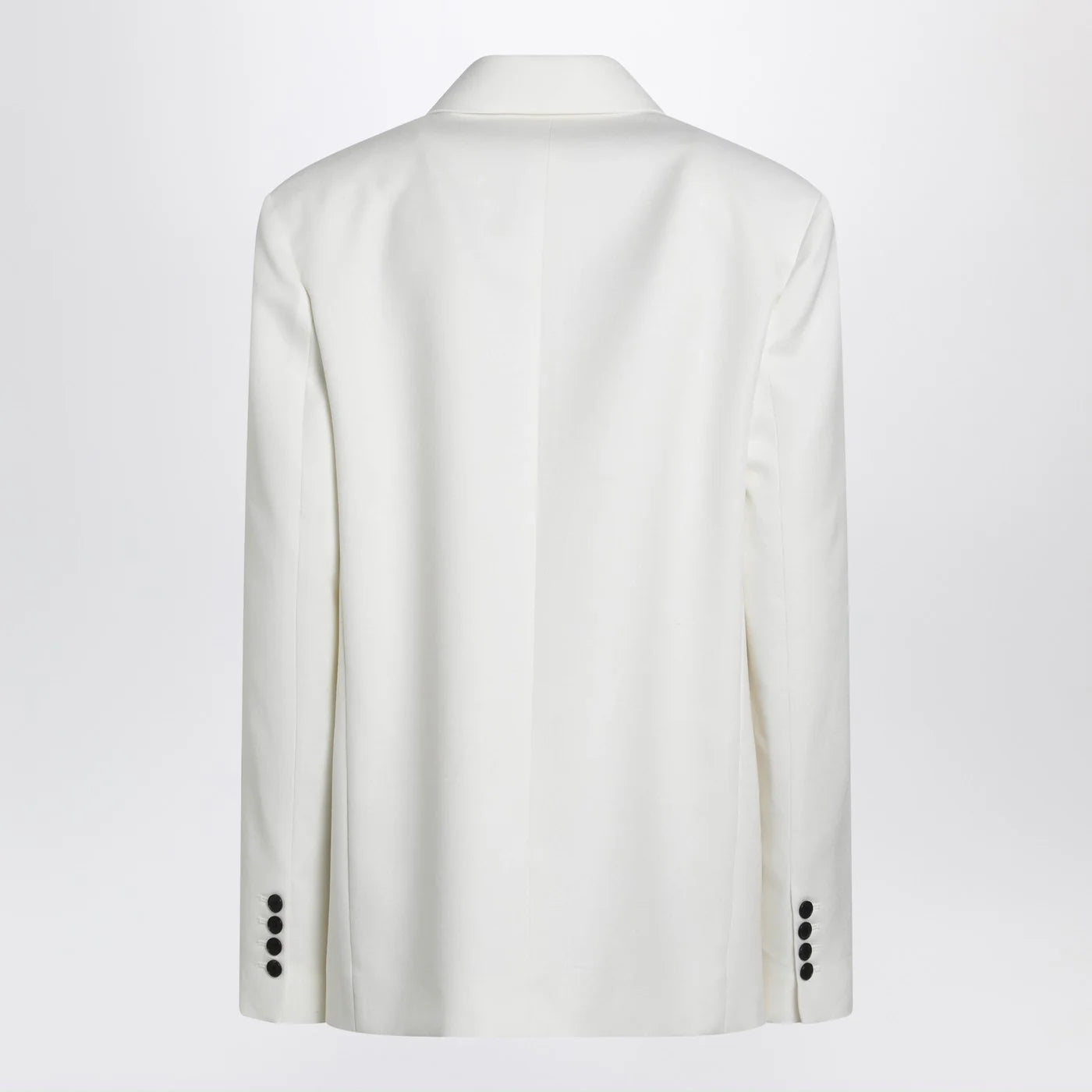 The Frankie Shop White double-breasted wool-blend jacket