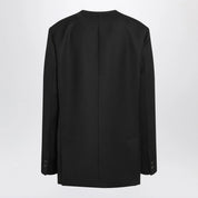 The Frankie Shop Winsen Black Wool-Blend Jacket — Jackets