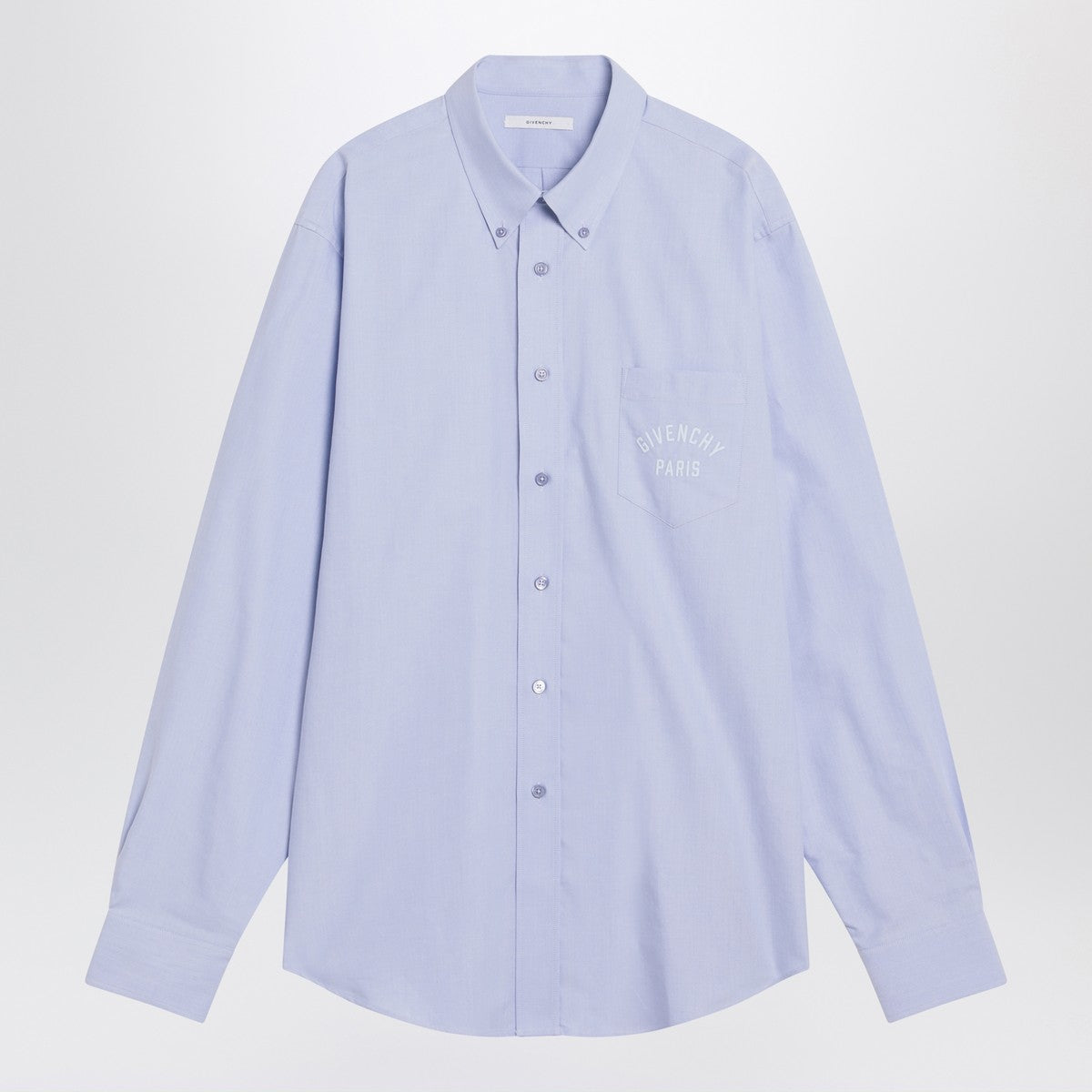 Chemise boutonnée bleu clair en coton Givenchy