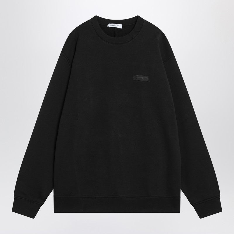 Givenchy Black crew neck cotton sweatshirt