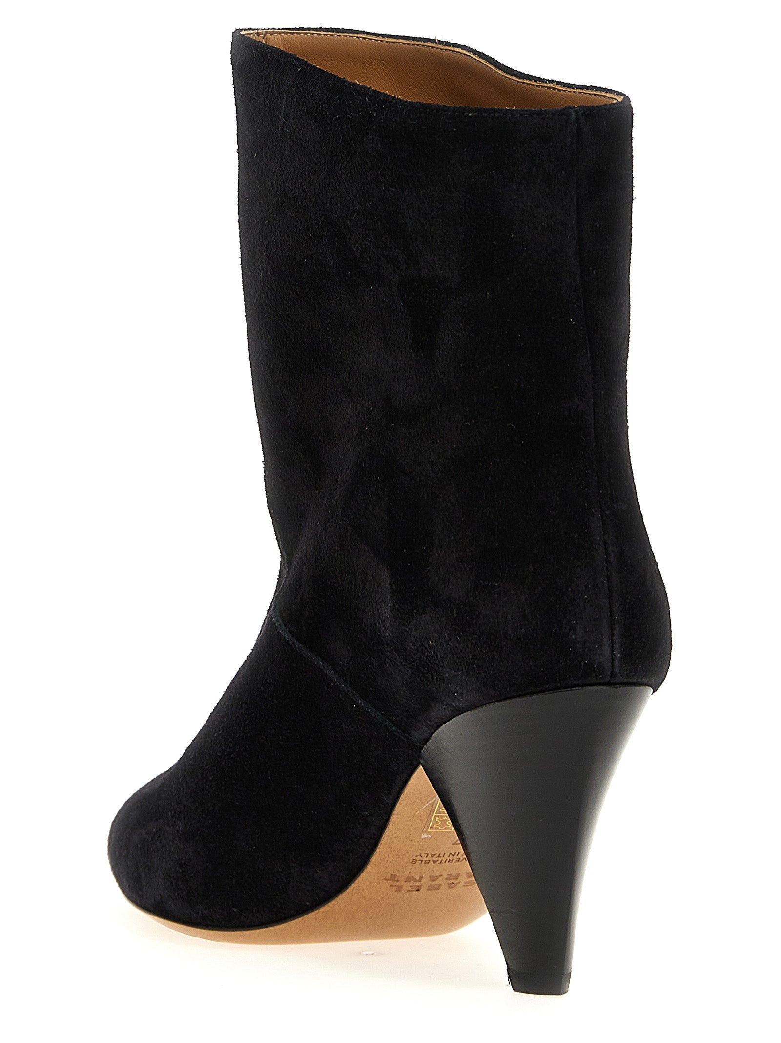 Isabel Marant Loline Ankle Boots — Black Suede, 8cm Heel