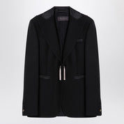 Max Mara Pianoforte Black wool smoking jacket