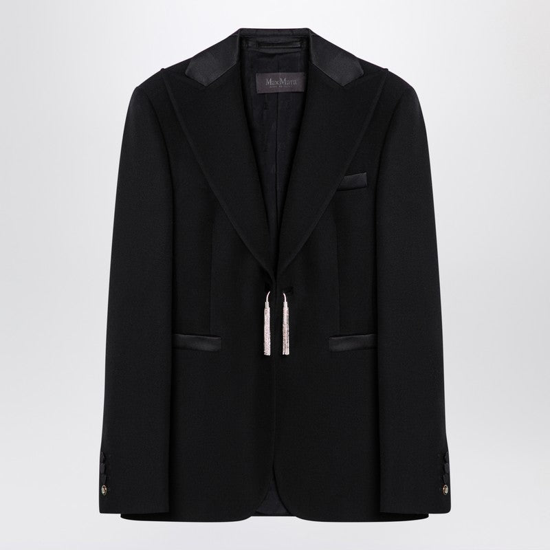 Max Mara Pianoforte Black wool smoking jacket