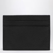 Porte-cartes noir Dolce &amp; Gabbana avec logo en cuir de veau