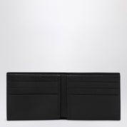 Portefeuille à deux volets Dolce &amp; Gabbana noir en cuir de veau imprimé cerf