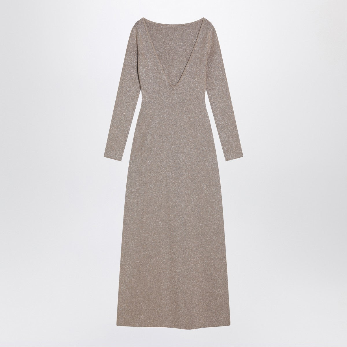 Max Mara Pianoforte Beige Dress — Viscose & Lurex