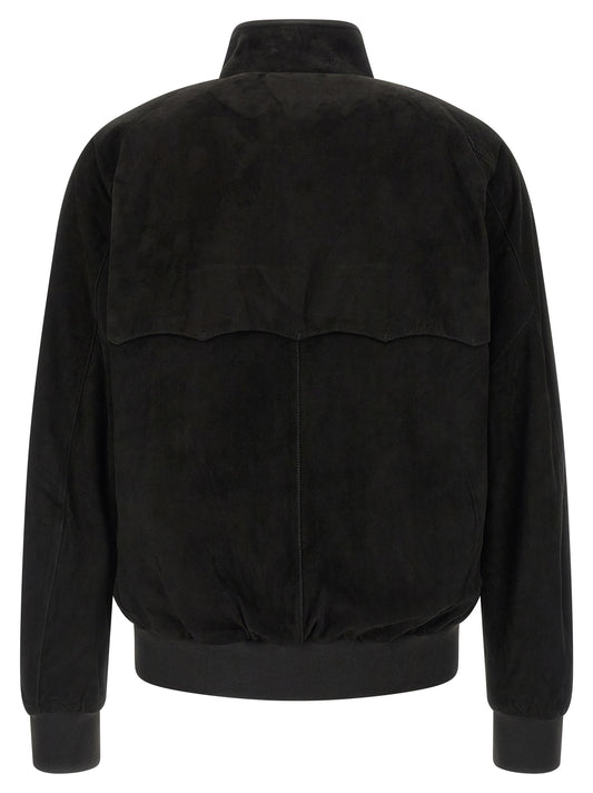 Baracuta Harrington G9 Jacket — Suede Slim Fit (Black)