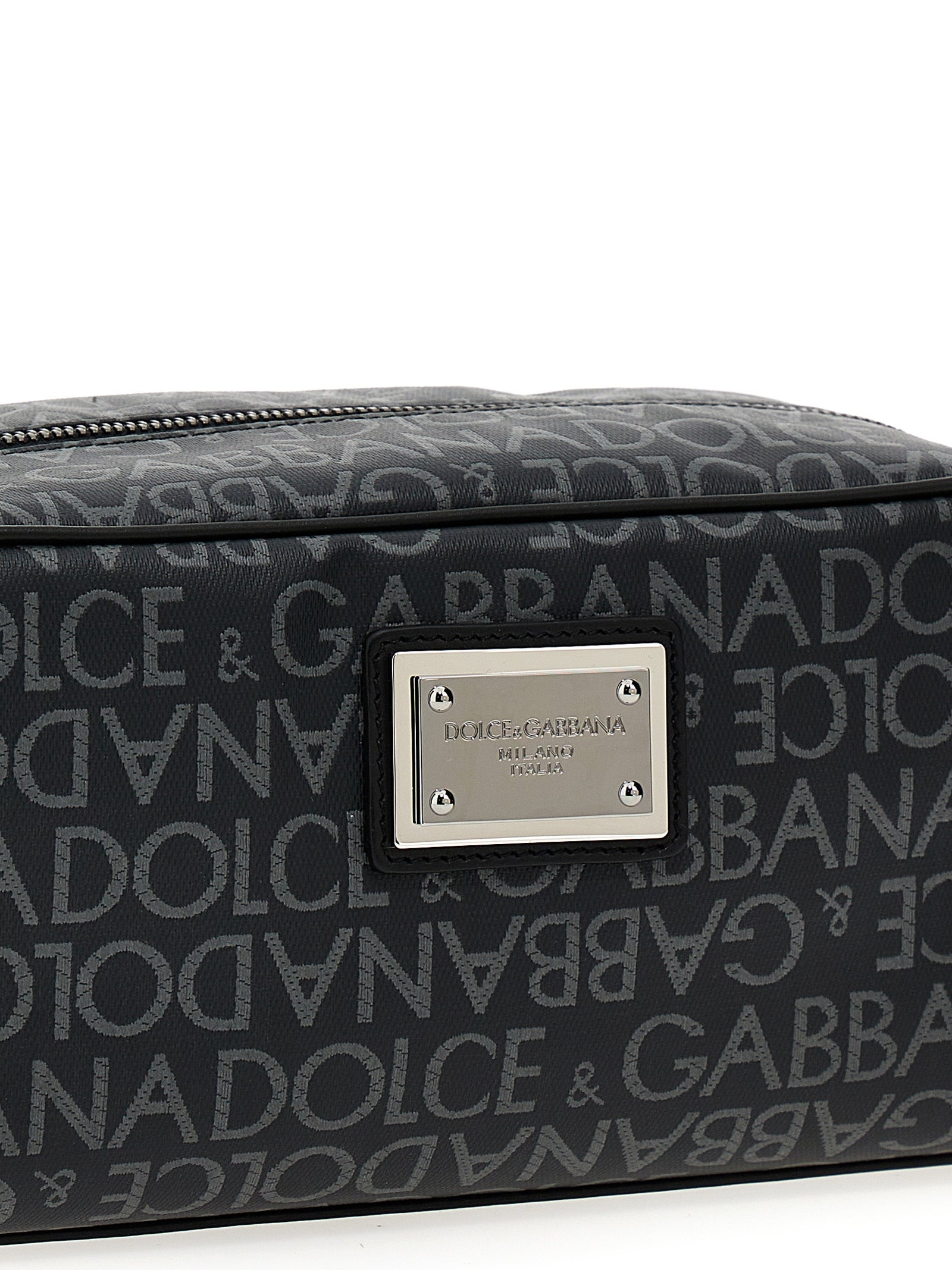 Dolce & Gabbana Leather Toiletry Bag — Black, Men