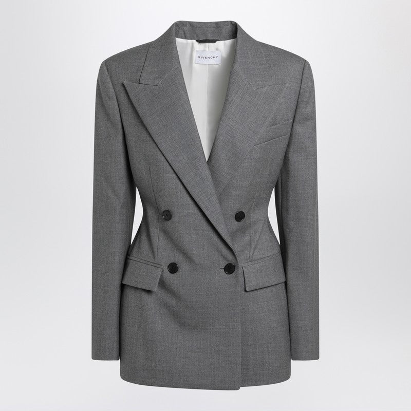 Givenchy Grey double-breasted wool jacket