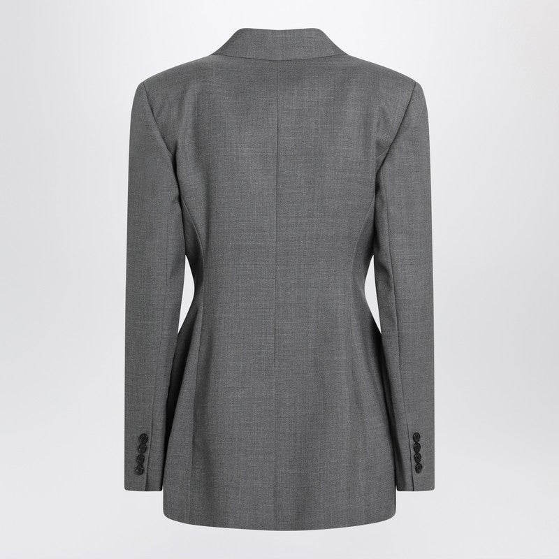 Givenchy Grey double-breasted wool jacket