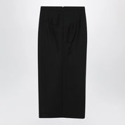 Givenchy Draped skirt in black wool and mohair