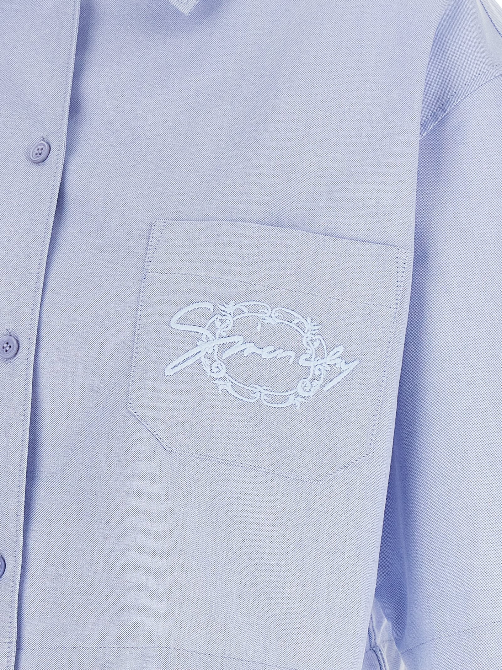 Givenchy Light Blue Logo Embroidery Shirt — Women’s