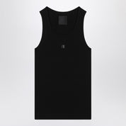 Débardeur en coton noir avec logo Givenchy