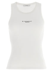 Givenchy Logo Top — Ribbed Cotton Sleeveless (Women)