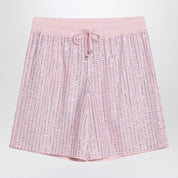 Venuja Pink bermuda shorts with crystals