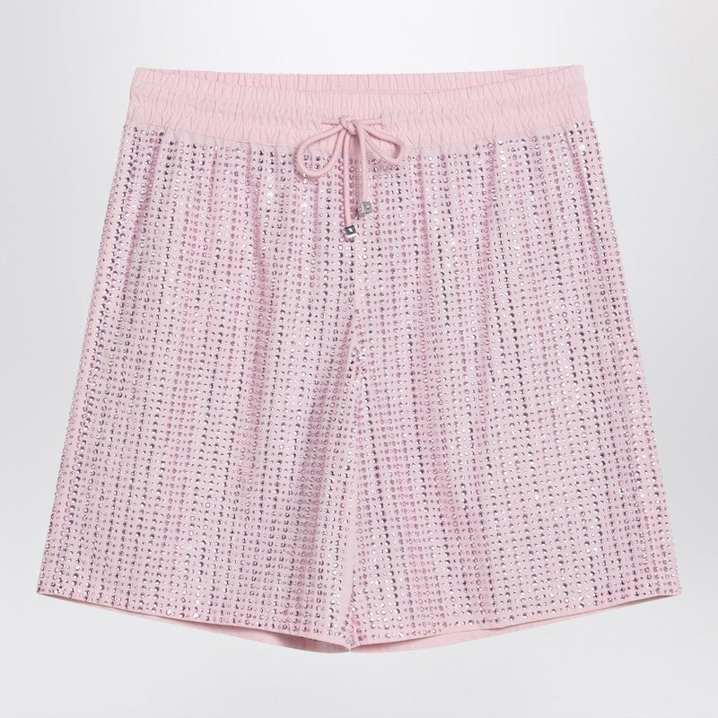 Venuja Pink bermuda shorts with crystals