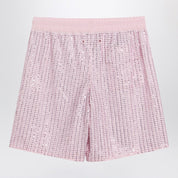 Venuja Pink bermuda shorts with crystals