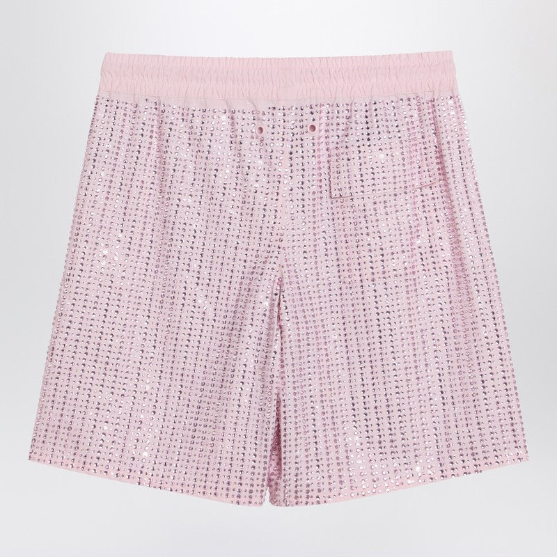 Venuja Pink bermuda shorts with crystals