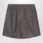 Venuja Grey bermuda shorts with crystals