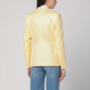 Blazé Milano Double-breasted Charmer Clarity butter-coloured linen jacket