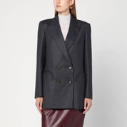 Blazé Milano Grey wool double-breasted blazer